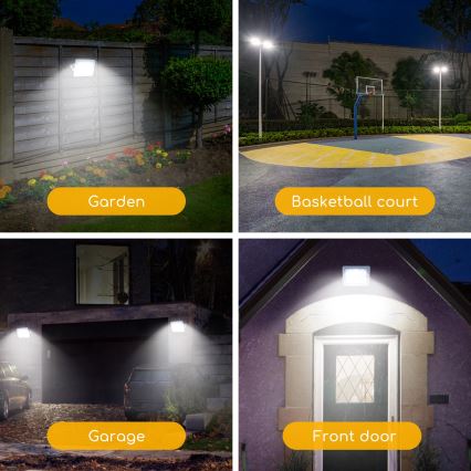 Aigostar - Светодиодный прожектор LED/100W/230V серый 6500K IP65