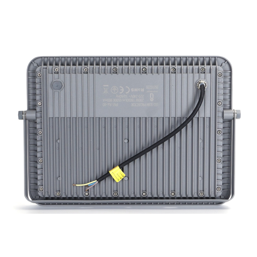 Aigostar - Светодиодный прожектор LED/200W/230V серая 6500K IP65