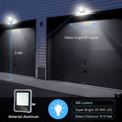 Aigostar - Светодиодный прожектор на солнечной батарее с регулированием яркости LED/30W/3,2V 20000 mAh IP67 + пульт ДУ