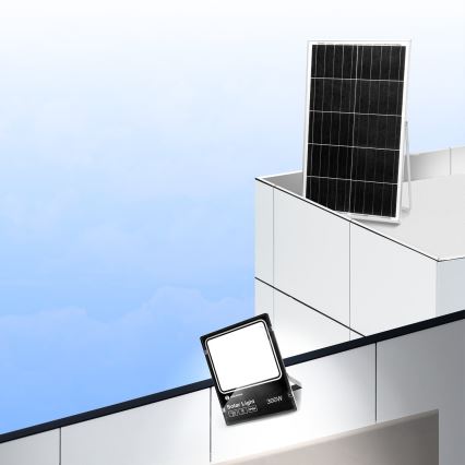 Aigostar - Светодиодный прожектор на солнечной батарее с регулированием яркости LED/300W/3,2V IP66 + дистанционное управление