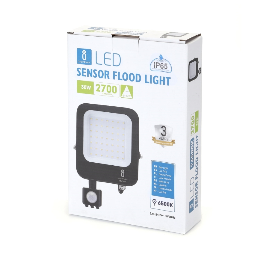 Aigostar - Светодиодный прожектор с датчиком LED/30W/230V 6500K IP65