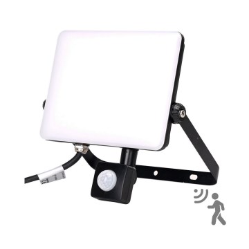 Aigostar - Светодиодный прожектор с датчиком LED/50W/230V 4000K IP65 черный