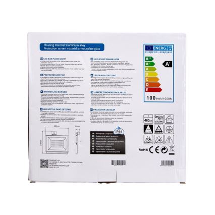 Aigostar - Светодиодный прожектор с датчиком LED/100W/230V 6400K IP65 белый