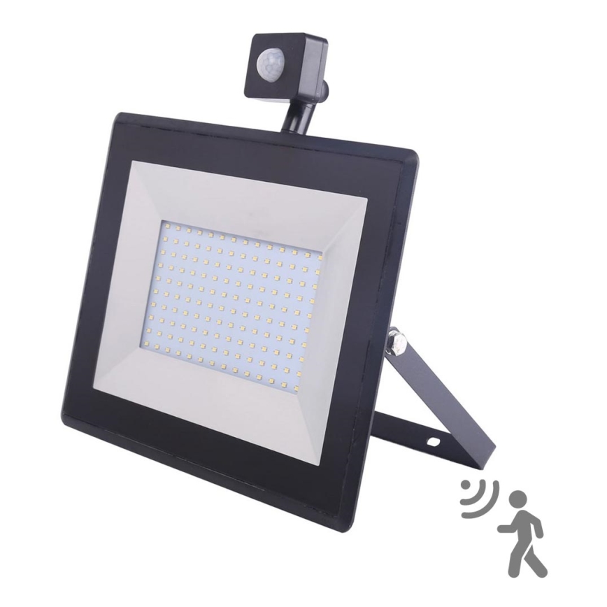 Aigostar - Светодиодный прожектор с датчиком LED/100W/230V IP65 черный
