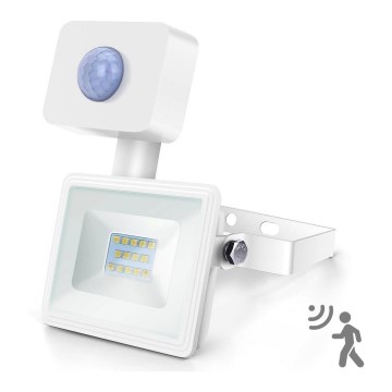 Aigostar - Светодиодный прожектор с датчиком LED/10W/230V 4000K IP65 белый