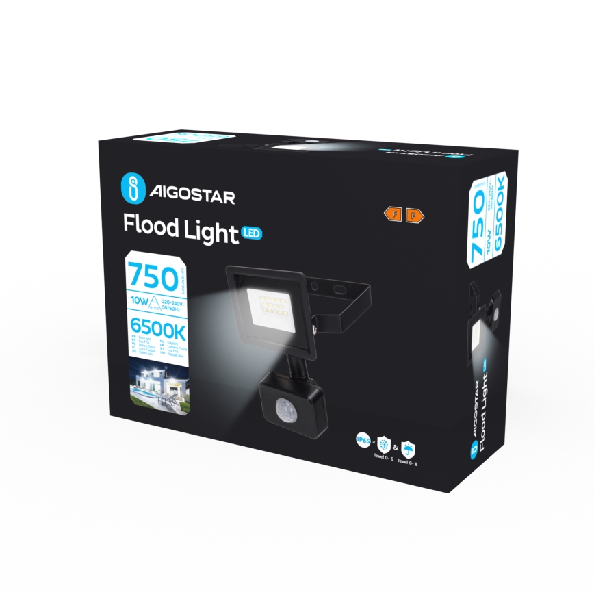 Aigostar - Светодиодный прожектор с датчиком LED/10W/230V 6500K IP65