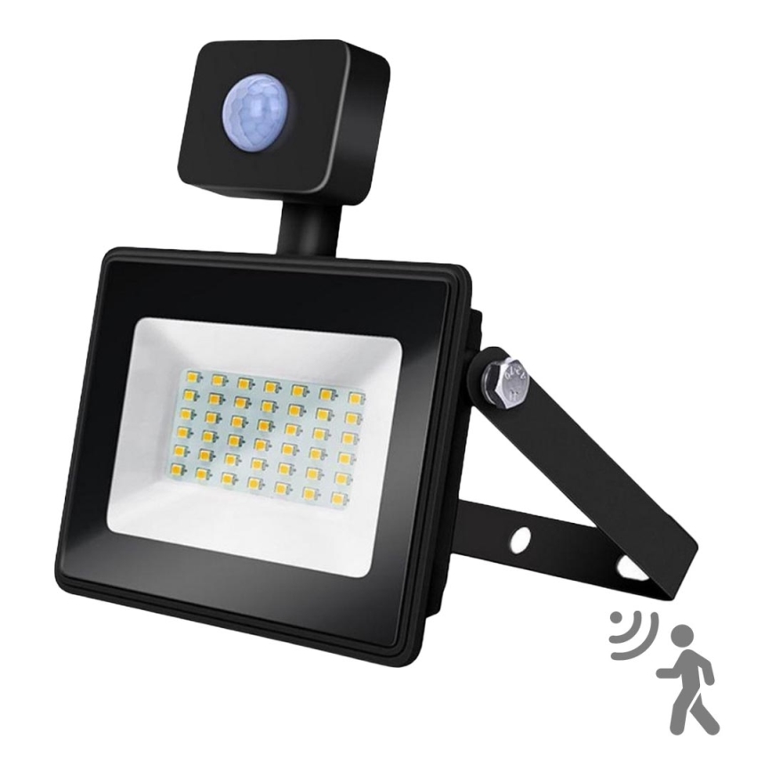 Aigostar - Светодиодный прожектор с датчиком LED/50W/230V 4000K IP65 черный