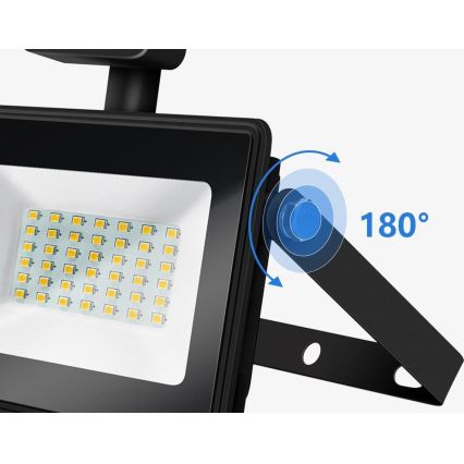 Aigostar - Светодиодный прожектор с датчиком LED/50W/230V 4000K IP65 черный