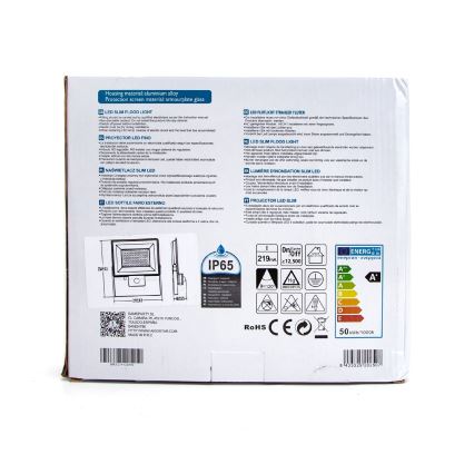 Aigostar - Светодиодный прожектор с датчиком LED/50W/230V 6400K IP65 белый