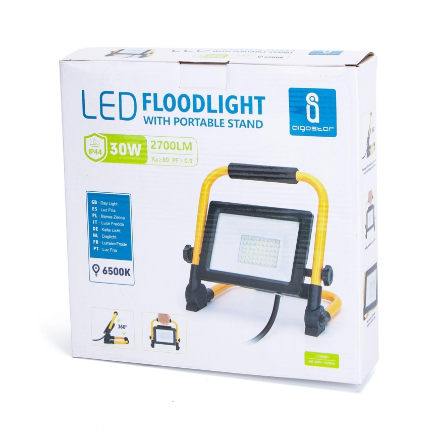 Aigostar - Светодиодный прожектор со стойкой LED/30W/230V IP44