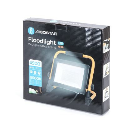 Aigostar - Светодиодный прожектор со стойкой LED/50W/230V 6500K IP65