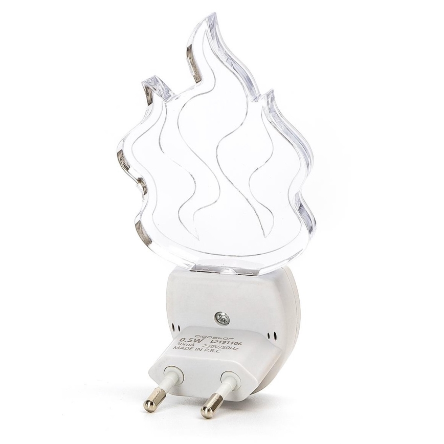 Aigostar - Светодиодный RGB-ночник с датчиком LED/0,5W/230V пламя