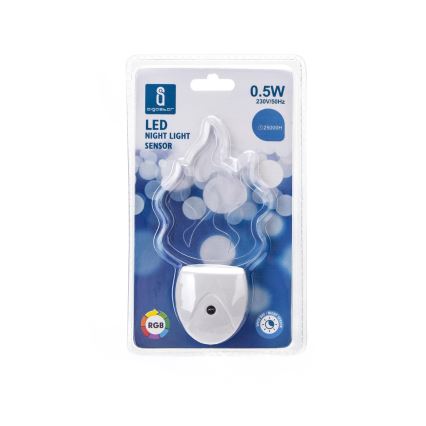 Aigostar - Светодиодный RGB-ночник с датчиком LED/0,5W/230V пламя