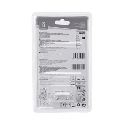 Aigostar - Светодиодный RGB-ночник с датчиком LED/0,5W/230V снежинка