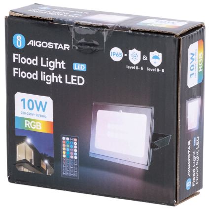 Aigostar - RGB‑светодиодный прожектор LED/20W/230V IP65 + пульт дистанционного управления