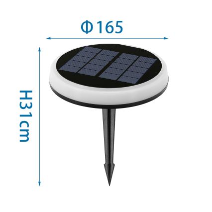 Aigostar - Светодиодный RGBIC-светильник на солнечной батарее LED/0,6W/3,7V IP65 2000 mAh