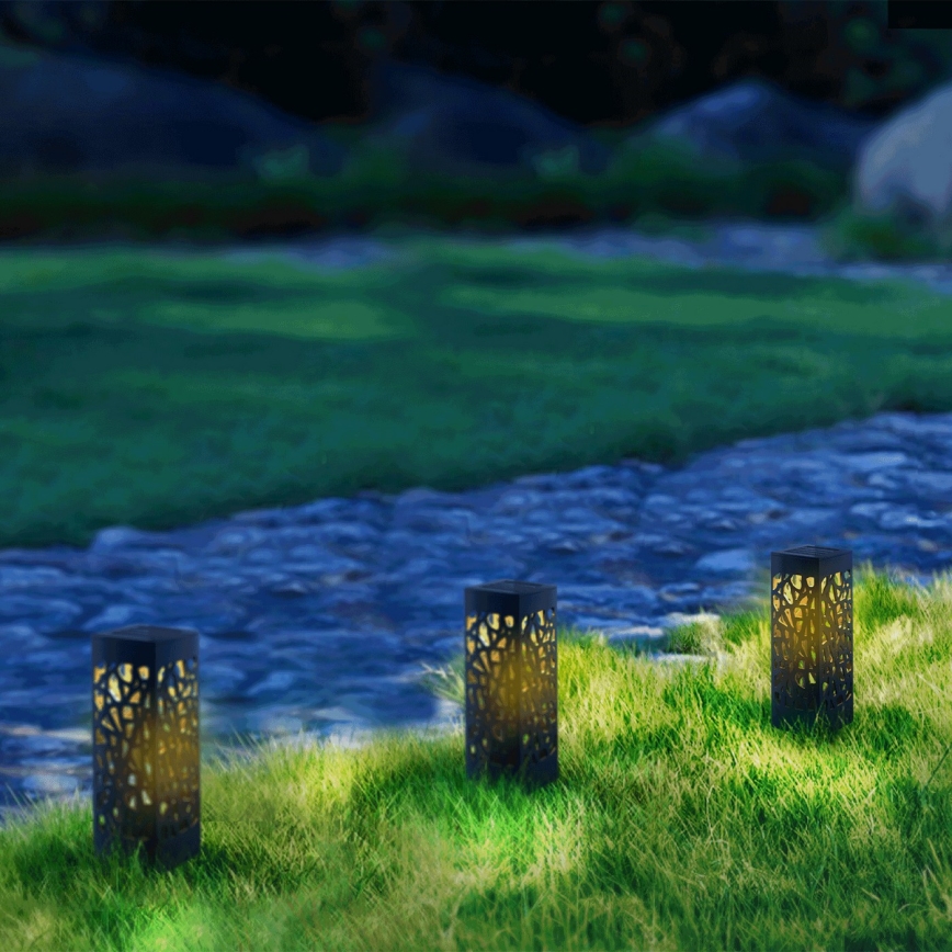 Aigostar - Светодиодный светильник на солнечной батарее LED/0,006W/1,2V 28,5 см черный 2700K IP44 100 mAh