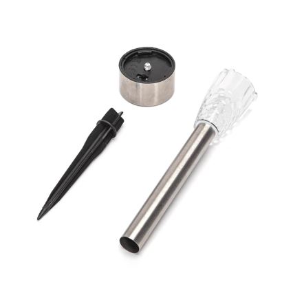 Aigostar - Светодиодный светильник на солнечной батарее LED/0,006W/1,2V 40 mAh 29,7 см матовый хром 6500K IP44