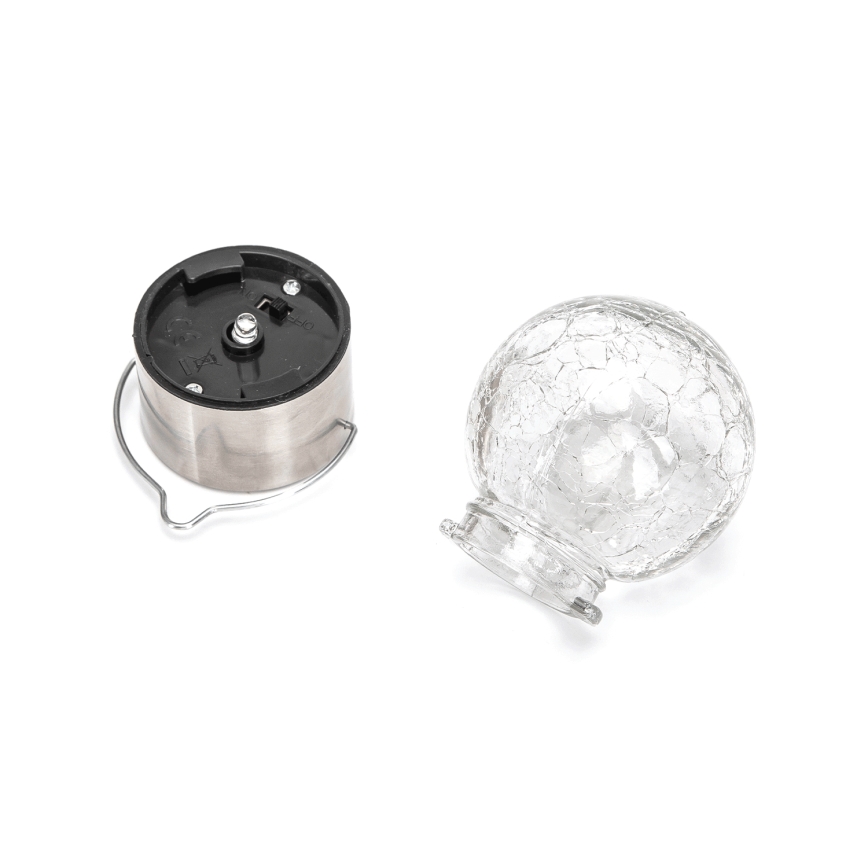 Aigostar - Светодиодный светильник на солнечной батарее LED/0,006W/1,2V матовый хром 6500K 100 mAh IP44