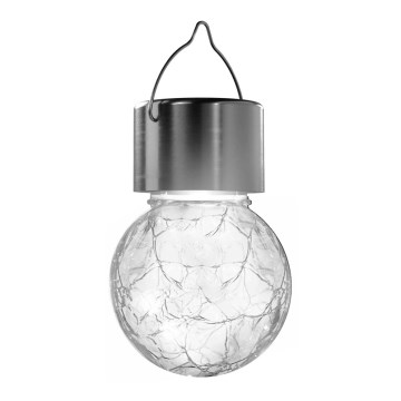 Aigostar - Светодиодный светильник на солнечной батарее LED/0,006W/1,2V матовый хром 6500K 100 mAh IP44