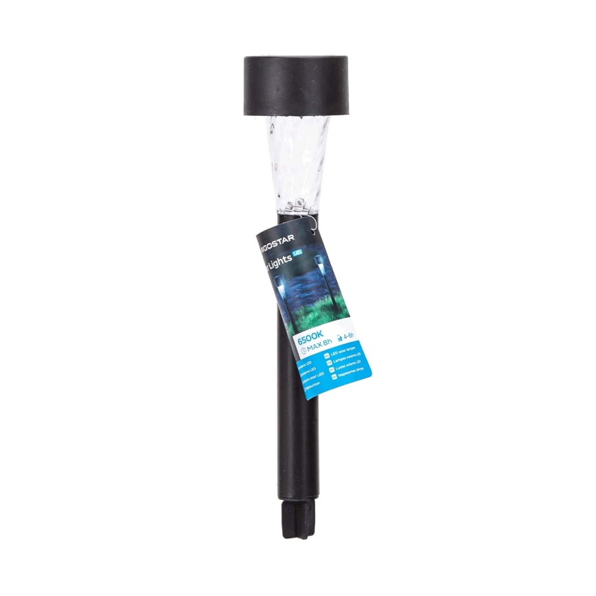 Aigostar - Светодиодный светильник на солнечной батарее LED/0,006W/1,2V 40 mAh 29,5 см черный 6500K IP44