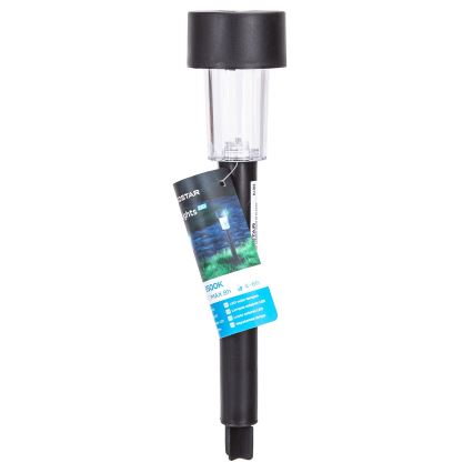 Aigostar - Светодиодный светильник на солнечной батарее с датчиком освещенности LED/0,006W/1,2V 40 mAh 29,5 см черный 6500K IP44
