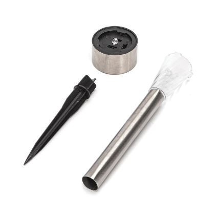 Aigostar - Светодиодный светильник на солнечной батарее LED/0,006W/1,2V 40 mAh 29,5 см матовый хром 6500K IP44