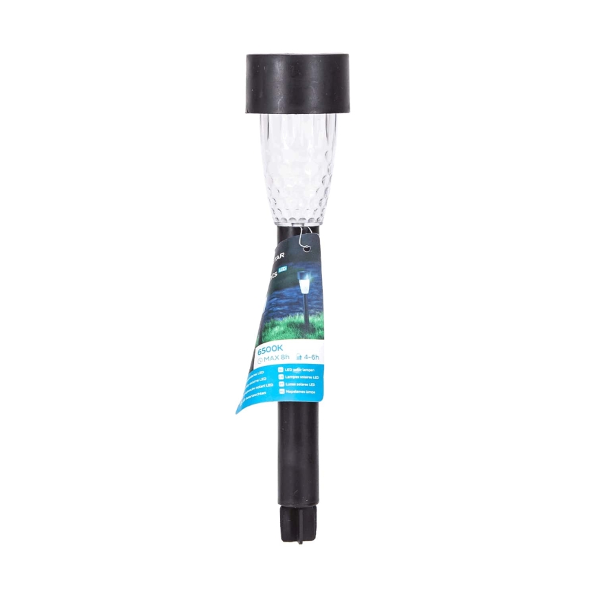 Aigostar - Светодиодный светильник на солнечной батарее LED/0,006W/1,2V 40 mAh 29,7 см черный 6500K IP44