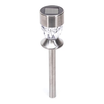 Aigostar - Светодиодный светильник на солнечной батарее LED/0,006W/1,2V 35,5 см матовый хром 3000K IP44