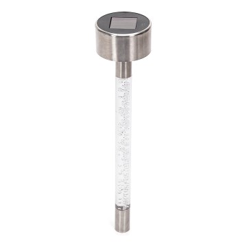 Aigostar - Светодиодный светильник на солнечной батарее LED/0,006W/1,2V 36,7 см матовый хром 6500K IP44