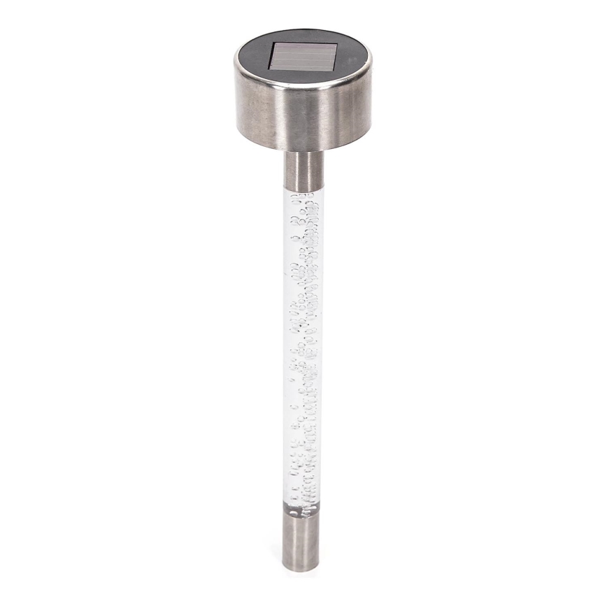 Aigostar - Светодиодный светильник на солнечной батарее LED/0,006W/1,2V 36,7 см матовый хром 6500K IP44