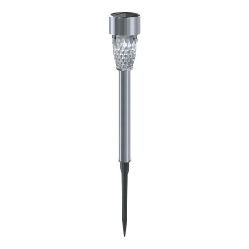 Aigostar - Светодиодный светильник на солнечной батарее LED/0,006W/1,2V 40 mAh 29,7 см матовый хром 6500K IP44