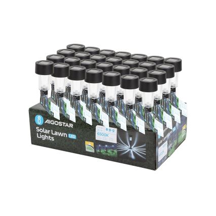 Aigostar - Светодиодный светильник на солнечной батарее LED/0,006W/1,2V 40mAh 6500K IP44 29,5 см