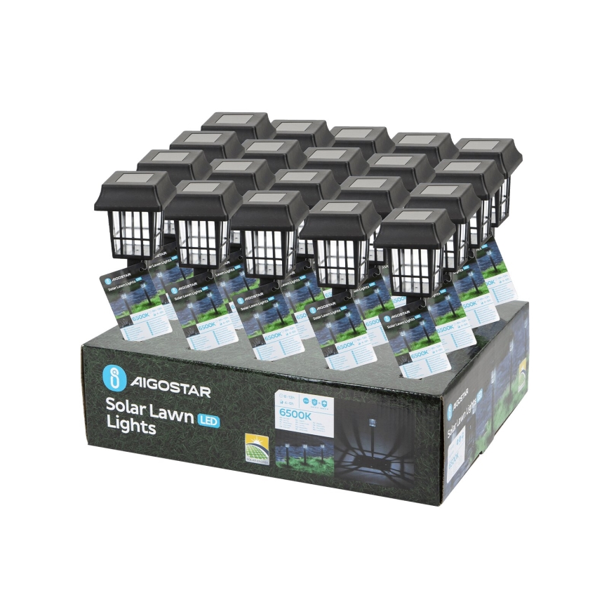 Aigostar - Светодиодный светильник на солнечной батарее LED/0,006W/1,2V 40mAh 6500K IP44 32 см