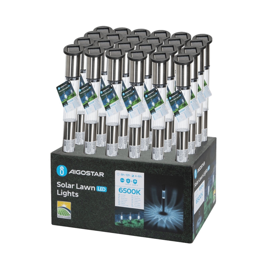 Aigostar - Светодиодный светильник на солнечной батарее LED/0,012W/1,2V 100 mAh 6500K IP44 55 см