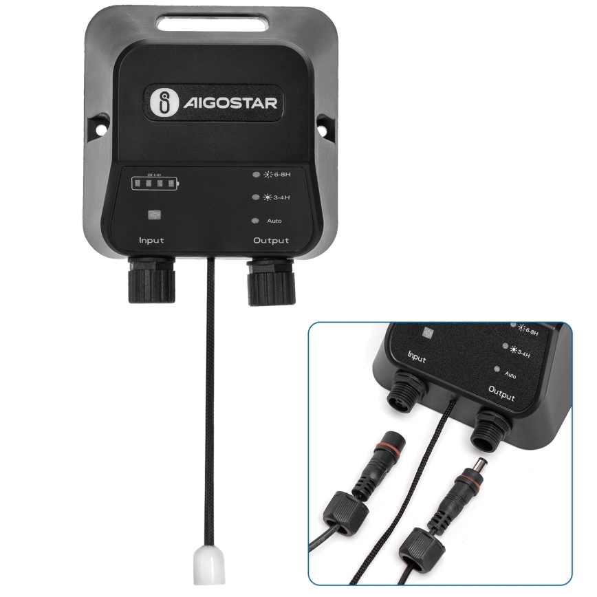 Aigostar - Светодиодный светильник на солнечной батарее LED/35W/12V 3000 mAh 6500K диаметр 16,8 см + дистанционное управление