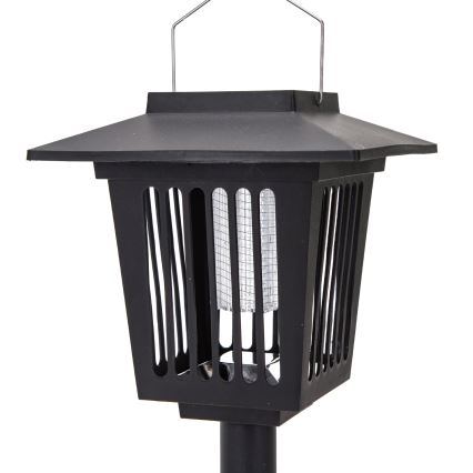 Aigostar - Светодиодный светильник на солнечной батарее с ловушкой для насекомых LED/0,03W/1,2V 55,2 см черный 6500K 300 mAh IP44
