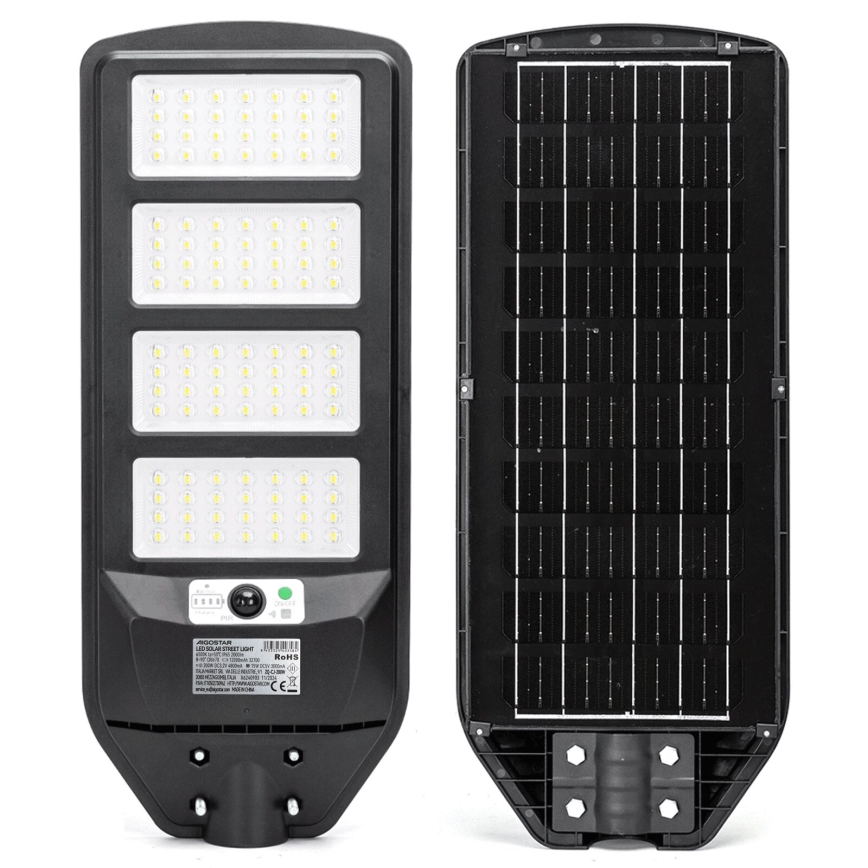 Aigostar - Светодиодный уличный фонарь на солнечной батарее с датчиком LED/200W/3,2V 12000mAh IP65 6500K + дистанционное управление