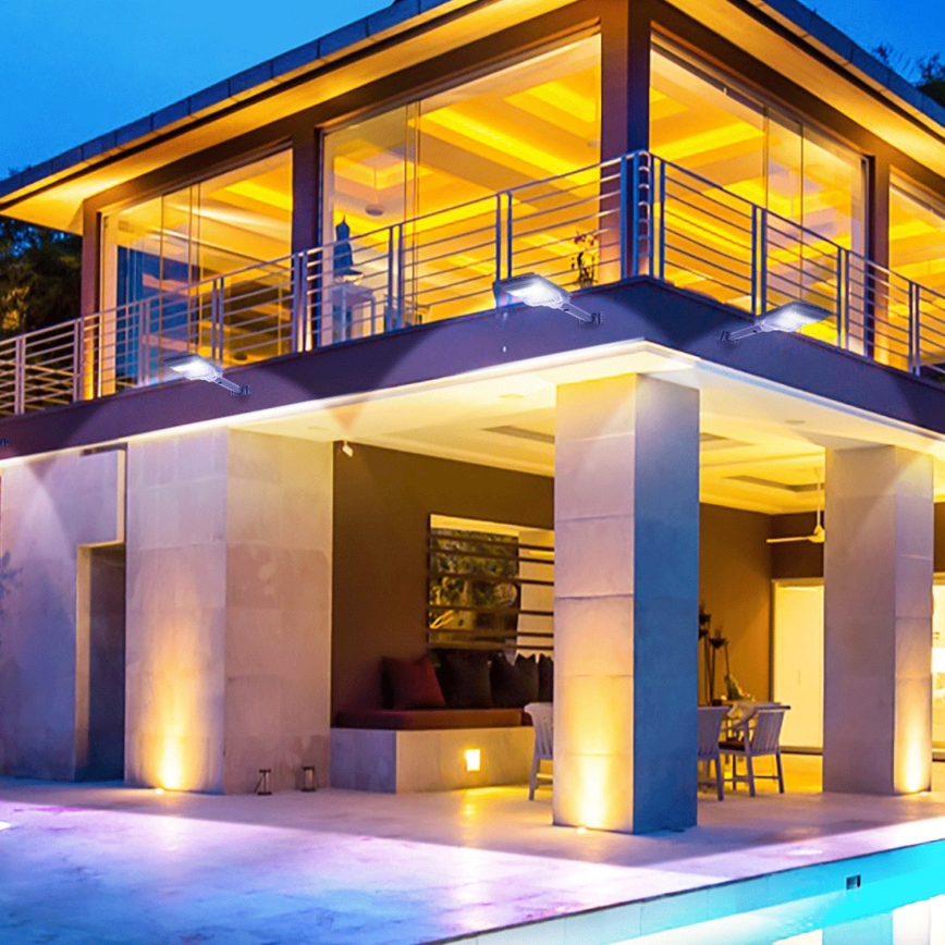 Aigostar - Светодиодный уличный фонарь на солнечной батарее с датчиком LED/200W/3,2V 20000mAh IP65 6500K + дистанционное управление