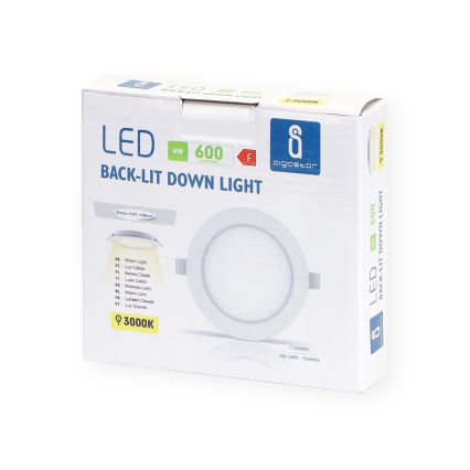 Aigostar - Светодиодный встроенный светильник LED/6W/230V 3000K диаметр 11,8 см белый