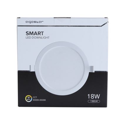 Aigostar - Светодиодный встроенный светильник с регулированием яркости 18W/230V диаметр 22 см Wi-Fi