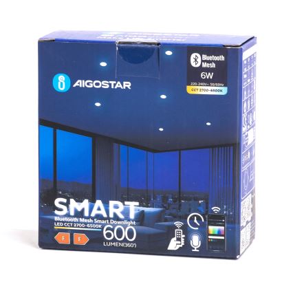 Aigostar - Светодиодный уличный встроенный светильник с регулированием яркости MESH LED/6W/230V 2700-6500K IP44 белый
