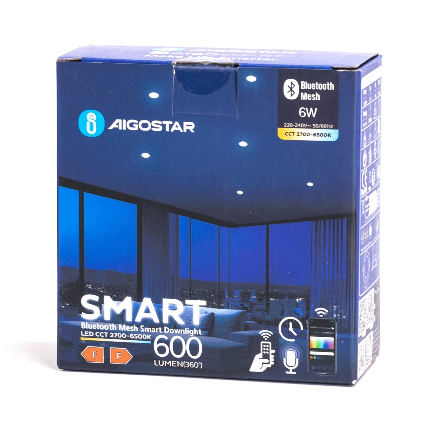 Aigostar - Светодиодный уличный встроенный светильник с регулированием яркости MESH LED/6W/230V 2700-6500K IP44 белый