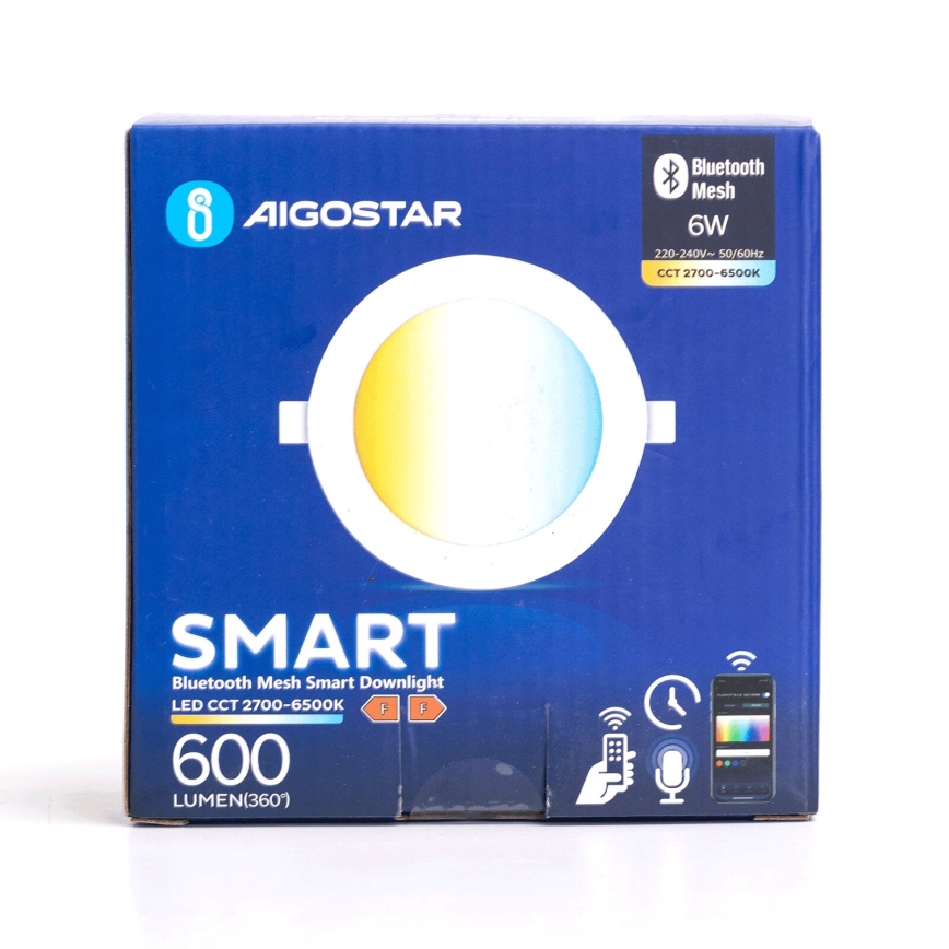 Aigostar - Светодиодный уличный встроенный светильник с регулированием яркости MESH LED/6W/230V 2700-6500K IP44 белый