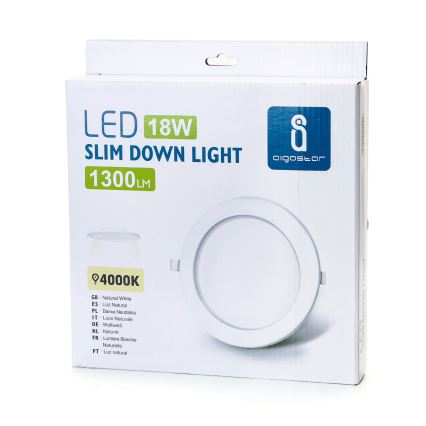 Aigostar - Светодиодный встроенный светильник ULTRATHIN LED/18W/230V 4000K белый