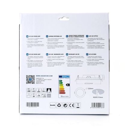 Aigostar - Светодиодный встроенный светильник ULTRATHIN LED/18W/230V 4000K белый