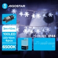 Aigostar - Светодиодная уличная рождественская гирлянда 100xLED/8 функций 13 м IP44 холодный белый