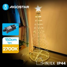 Aigostar - Светодиодное уличное рождественское украшение LED/3,6W/31/230V 2700K 150 см IP44