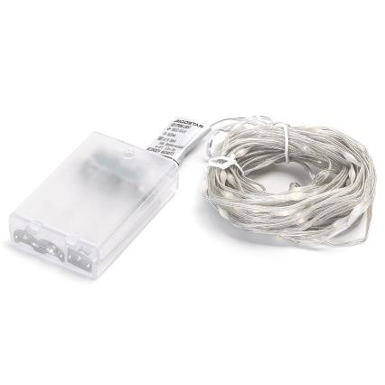 Айгостар - світлодіодна гірлянда 100×світлодіодів/3×АА 10,3м теплий білий