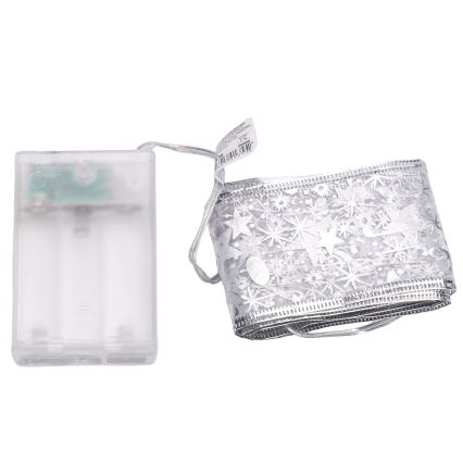 Aigostar — світлодіодна гірлянда, 50 світлодіодів, живлення 3×AA, 5 м, тепле біле світло, срібляста